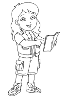 A coloring page of go diego go